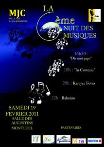 19 février 16h30 : 6ème nuit des musiques - Festival Montluel